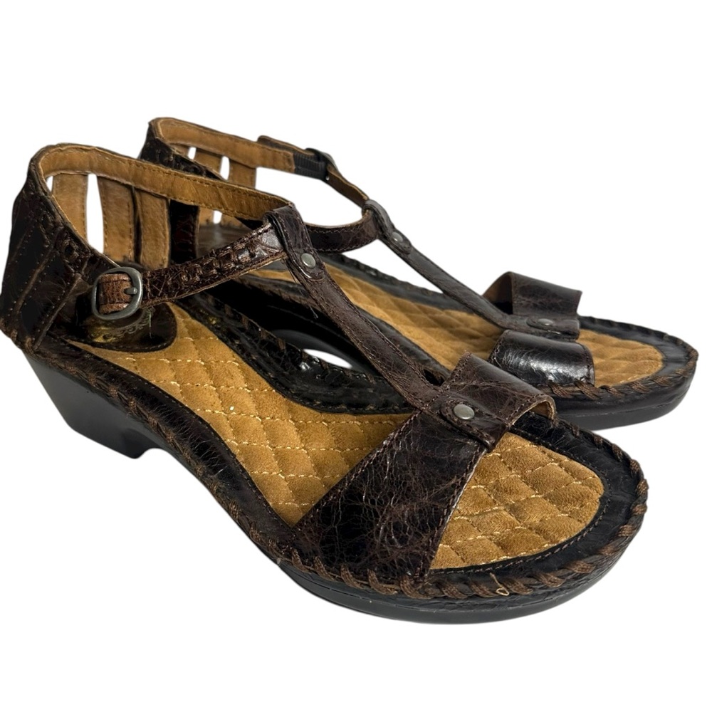 Ariat Women's Shalimar T Strap Brown Leather Sandals Size 8.5